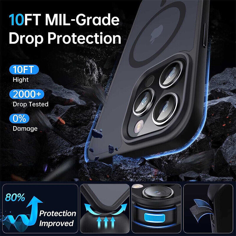 Hülle Für Iphone 16 15 14 13 12 11 Pro Max TPU Magsafe Handy Case Display Schutz