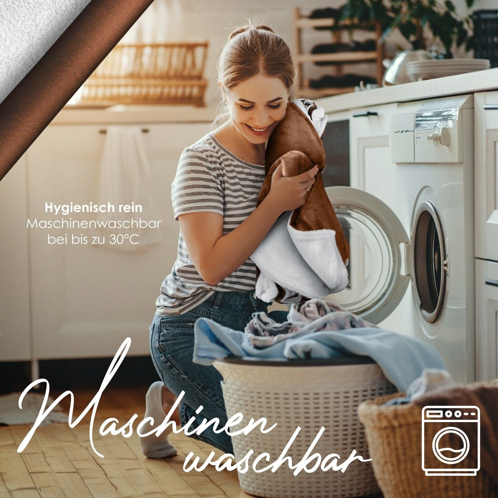 KESSER® Kuscheldecke Flauschig Wohndecke Sherpa Fleece Decke Flanell Bett Sofa