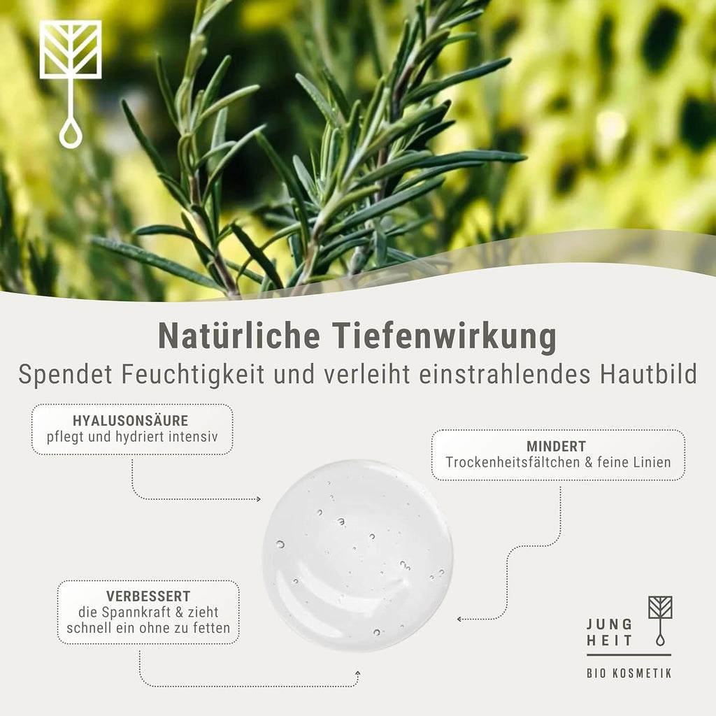 Hyaluron Serum Rose 30Ml - Hochdosiertes anti Aging Serum - Hyaluronsäure Für Ebenmäßigen Teint - Vegane Naturkosmetik - Straffende Gesichtspflege - anti Falten Serum Für Alle Hauttypen